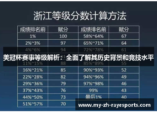 美冠杯赛事等级解析：全面了解其历史背景和竞技水平